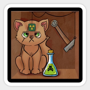 Schrodinger's cat Sticker